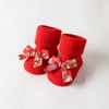 Baby Christmas Cute Cartoon Three Dimensional Turn Over Terry Doll Socks