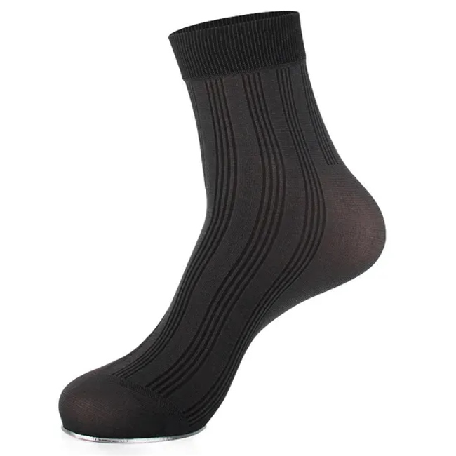 Business Men Casual Adults Knitted Solid Breathable Dress Crew Socks
