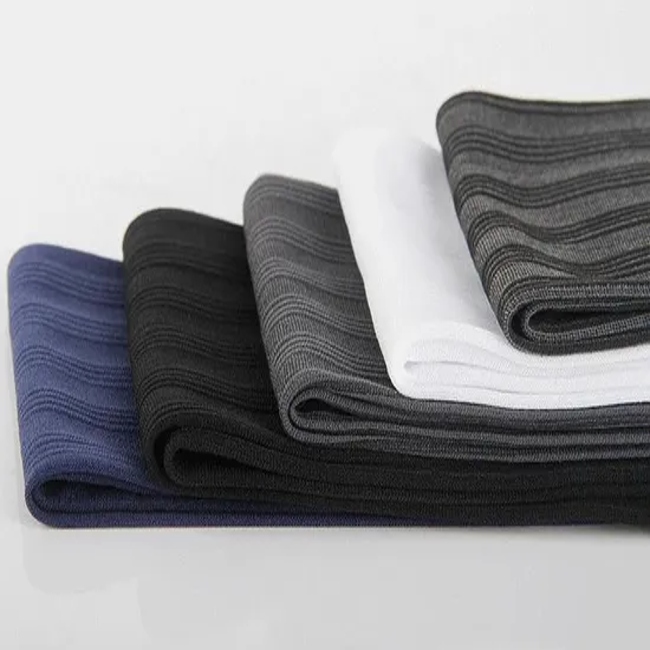 Business Men Casual Adults Knitted Solid Breathable Dress Crew Socks