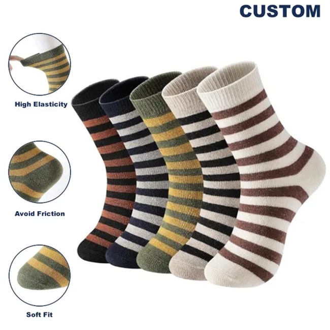 Wholesale Custom Design Women Crew Warm Winter Cozy Thick Soft Wool Socks