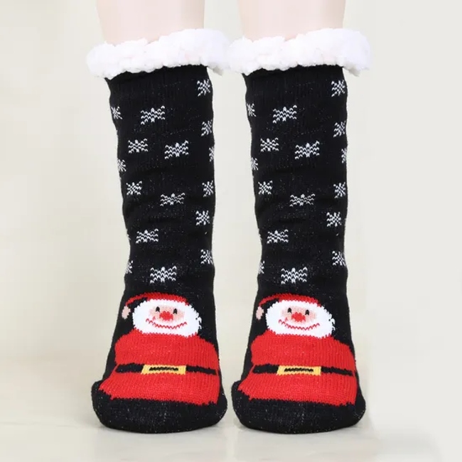 Xianghui Custom Novelty Women Crew Warm Winter Men Christmas Anti Slip Socks