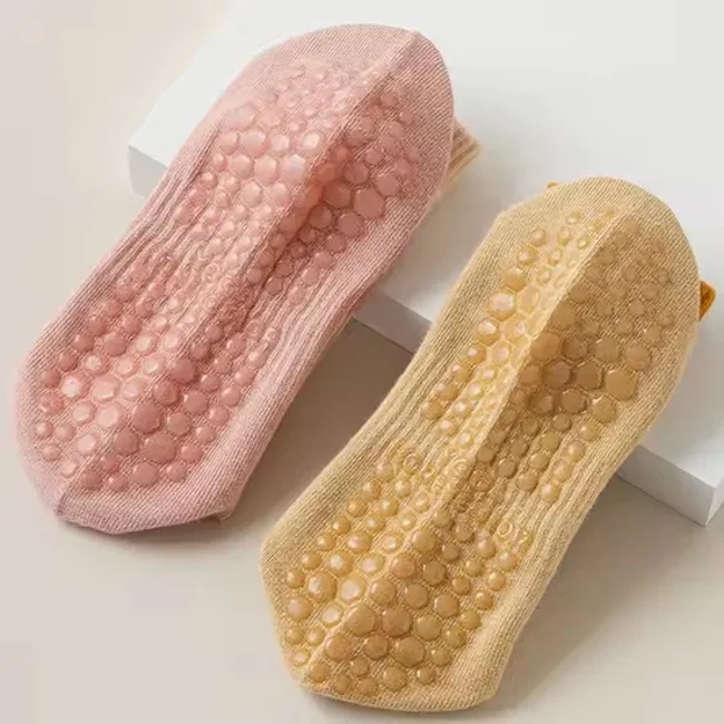 Gym Women Cotton Crew Non Slip Yoga Grip Anti-Slip Pilates Socks