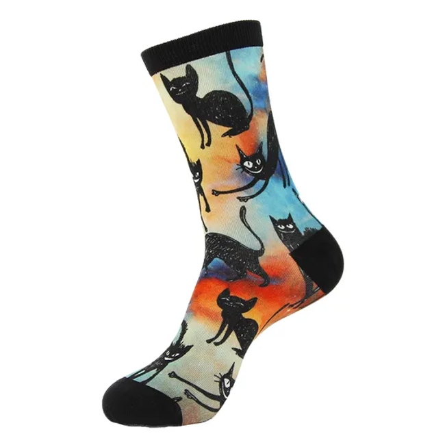 Wholesale Bamboo Halloween Women Crew Men Customized Printed Socks