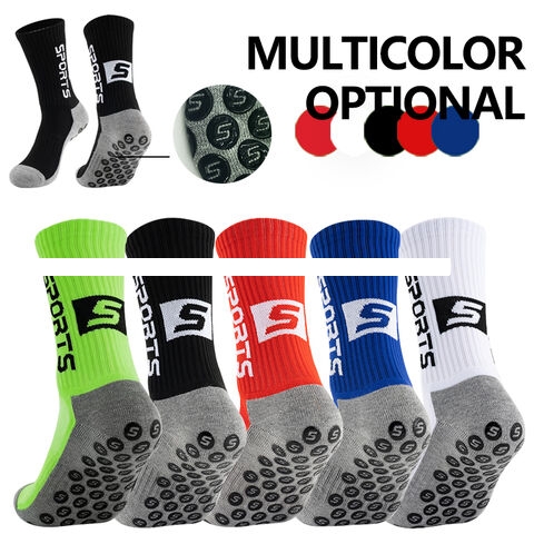 Professional Unisex Youth Football Soccer Socks Custom Print Non Slip Crew High Sports Socks Knitting