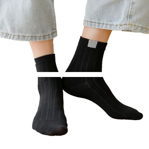 Sports socks， Breathable running socks， Pure cotton socks， Solid color basic socks，