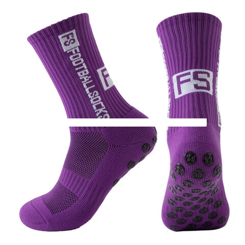 FS Football Socks Non Slip Silicone Grip Soccer Socks Men s Breathable Running Sports Socks Crew Towel Socks