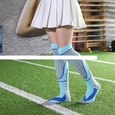 Warm and non slip professional women s ski socks outdoor sports towel bottom thick high tube sports mountaineering socks