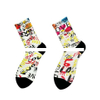 Creative D Printed Sweat Absorbent Casual Crew Socks for Men and Women for Spring Sublimation Fun