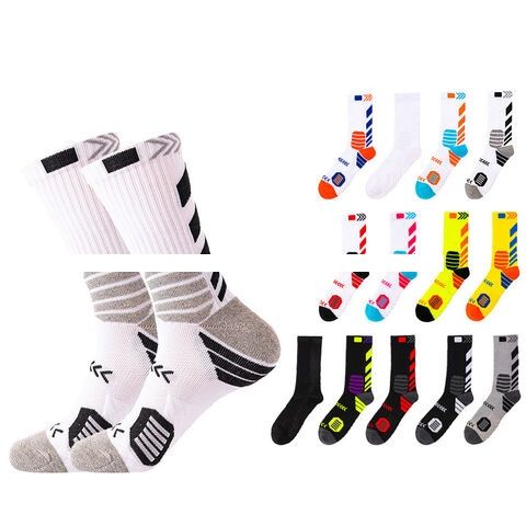 Sports socks, Long tube basketball socks men s towel bottom sweat absorbing breathable professional