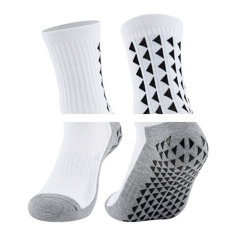 Unisex Anti Slip Soccer Socks Non Slip Football Hockey Sports Grip Pads Socks Cushioned Athletic Non Skid Crew Soccer Socks