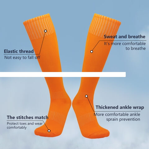 High Tube Custom Sports Socks for Daily Use Solid Color with Logo Grip Factory Direct Wholesale Soccer Training Socks