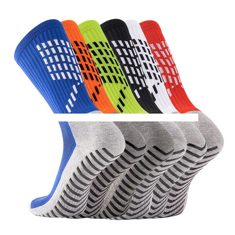 Athlete Sporty Jacquard Technique Bottom Grip Socks Custom Design Spandex Football Socks Cuff for Casual Sports