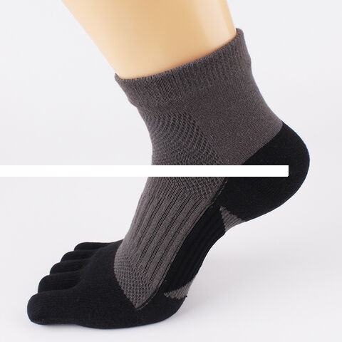 High Quality Custom crew spandex toe separator socks athletic women toe socks five toe finger socks