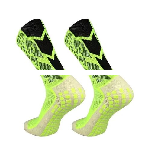 Wholesale High Quality Men Crew Cotton Spandex Custom Logo Anti Silp Grips Socks Football Sports Socks