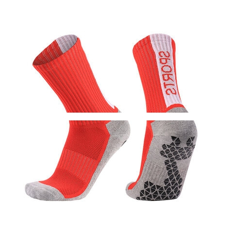 Wholesale Custom Logo Grip Socks for Athlete Breathable Crew Socks Anti slip Football Socks Summer