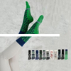 Green stripe yoga five finger socks anti slip anti friction custom Pilates socks professional custom logo
