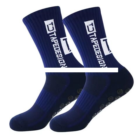Wholesale Pink Purple Tape Design Grip Socks Anti Slip Football Socks