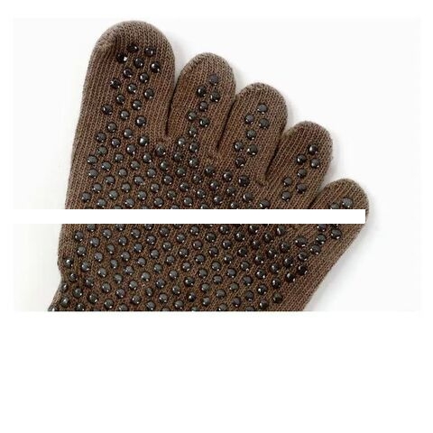 Source Factory five finger socks Lace yoga socks Breathable comfortable non slip custom grip logo Pilates women s socks