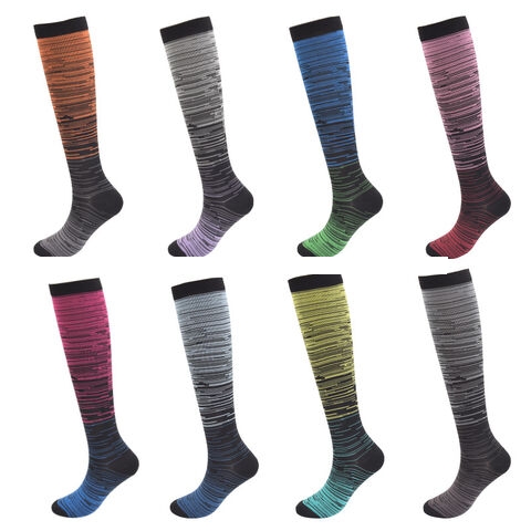 Wholesale Graduated Medical Compression Socks Circulation Recovery Knee High Supports Costume Leg Warmers Hosiery in Stock