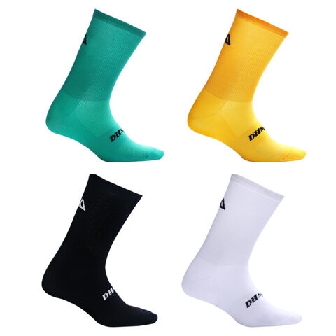 Hot Sell Colourful Grid Jacquard Knitting Pure Cotton Recycled Sustainable Custom Logo Cycling Sports Socks