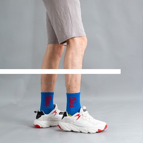 Support Free Sample Stocks Fashion Socks Pure Cotton Custom Design Socks Unisex Size Outdoor Walk Sport Socks