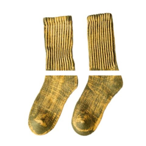 Autumn And Winter Vintage Cargo Wind Faded Women s Socks Towel Bottom Couple Sports Socks Pile Pile Socks