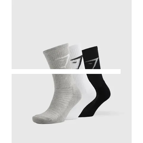 Custom brand logo knitting jacquard gym socks cotton crew sports gymnastics socks for gym sports