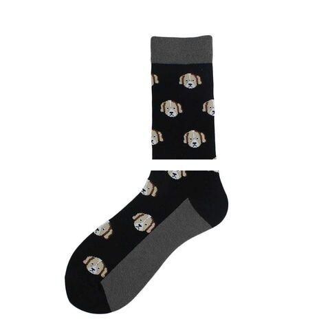 Men s New Cotton Fashionable and Personalized Mid length Contrast Color Cotton Socks