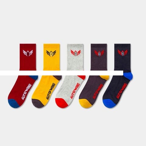 Wholesale Fashion Men Sport Socks High Quality Cotton Jacquard Design Support Custom Logo Socks