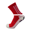 Kids Red Non Slip Football Athletic Compression Socks