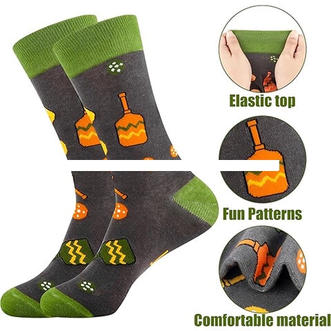 Custom Woven Logo Multi Style Unique Golf Gifts Golfing Men Socks For Golfers