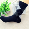Men′s Socks Contrast Color Diamond Lattice Warm Casual Cotton Foot Business Style Tube Socks