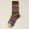Autumn and Winter Retro Socks Women Boneless Ethnic Style Double Road Double Needle Birkenstocks MID-Calf Socks Trendy Combed Cotton Sports Socks