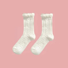White Socks Women′s Medium Spring and Summer Thin High-Value Cute Lace Japanese Jk Simple Thigh High Socks