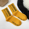 Spring and Autumn Socks for Men and Women High-Top Letter MID-Calf Socks Four Seasons Warm Cotton Socks Casual Sports Long Socks