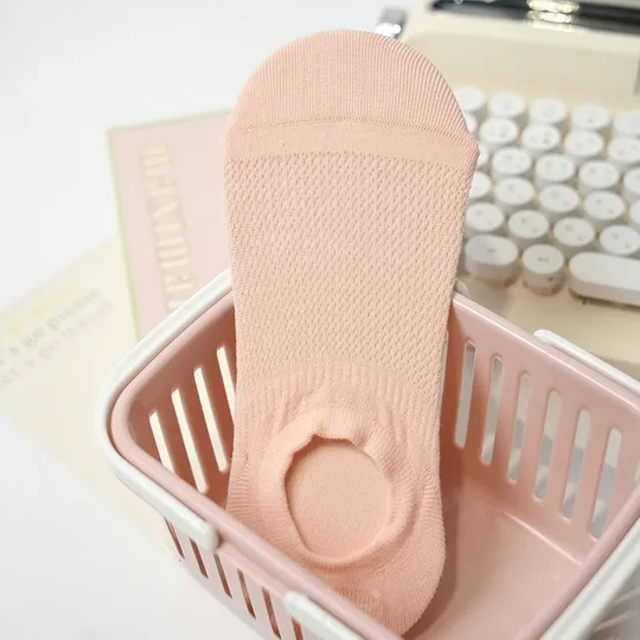 Boat Socks Non-Drop Heel Summer Socks Girls Macaroon Breathable Mesh Invisible Combed Cotton Trendy Short Socks