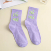 College Style MID-Calf Socks Sweet Smiley Letters Sports Socks Hundreds of Students Socks Women Socks