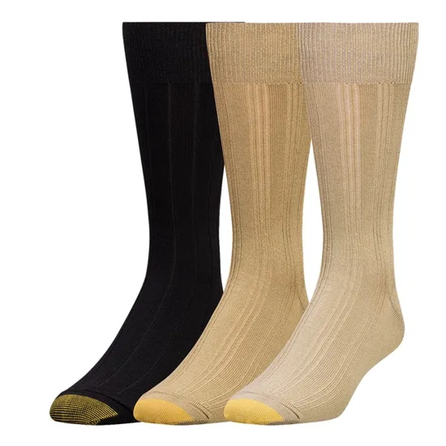 Custom Design Embroidered Logo Classic Mens Hampton Crew Dress Socks