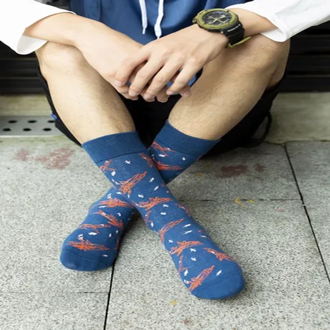 Classic Grey Men′s Cotton Socks Men Dress Official Socks Business Socks