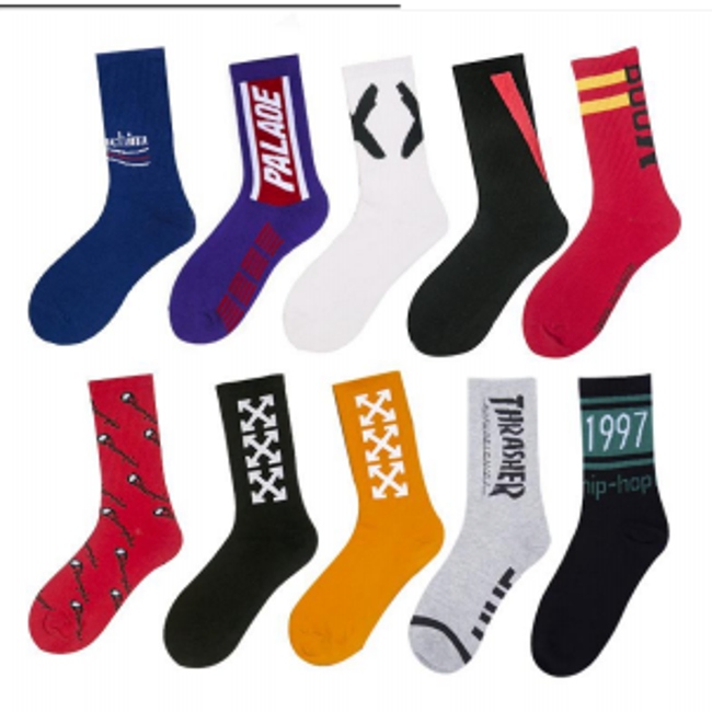Xianghui Make Your Own Custom Logo 100% Cotton Chaussette Business Men Crew