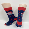 Custom Branded Paper Tag Business Mens Socks Funny Music Patterned Black Tube Socks