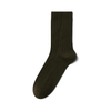 Custom Made Mens Ribbed Mercerized Cotton Business Socks Solid Color Man Crew Socks