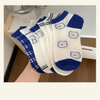 Customized Forest Series Klein Blue Short Socks for Girls Summer Cute Girl Bear Breathable Socks for Girls
