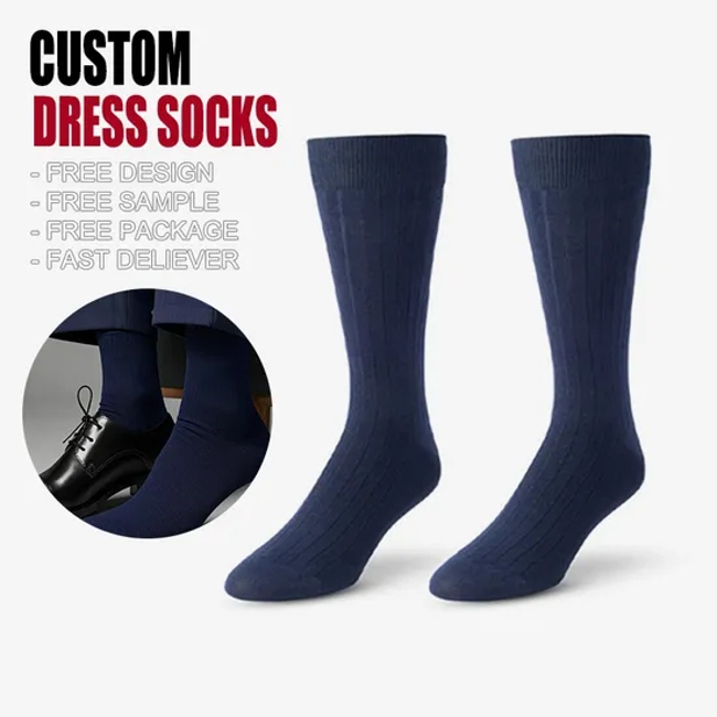High Quality Premium Dress Socks for Men Moisture-Wicking with Logo
