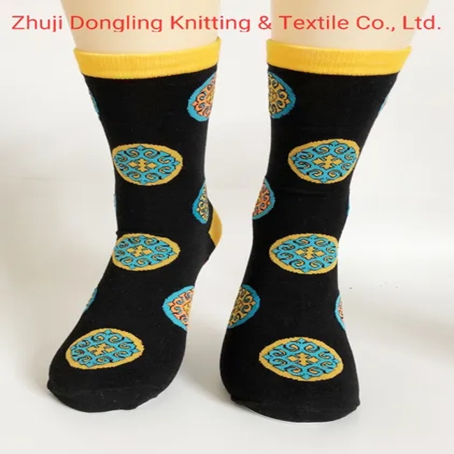 High Quality Happy Crew Man Cotton Dress City Socks Custom Made
