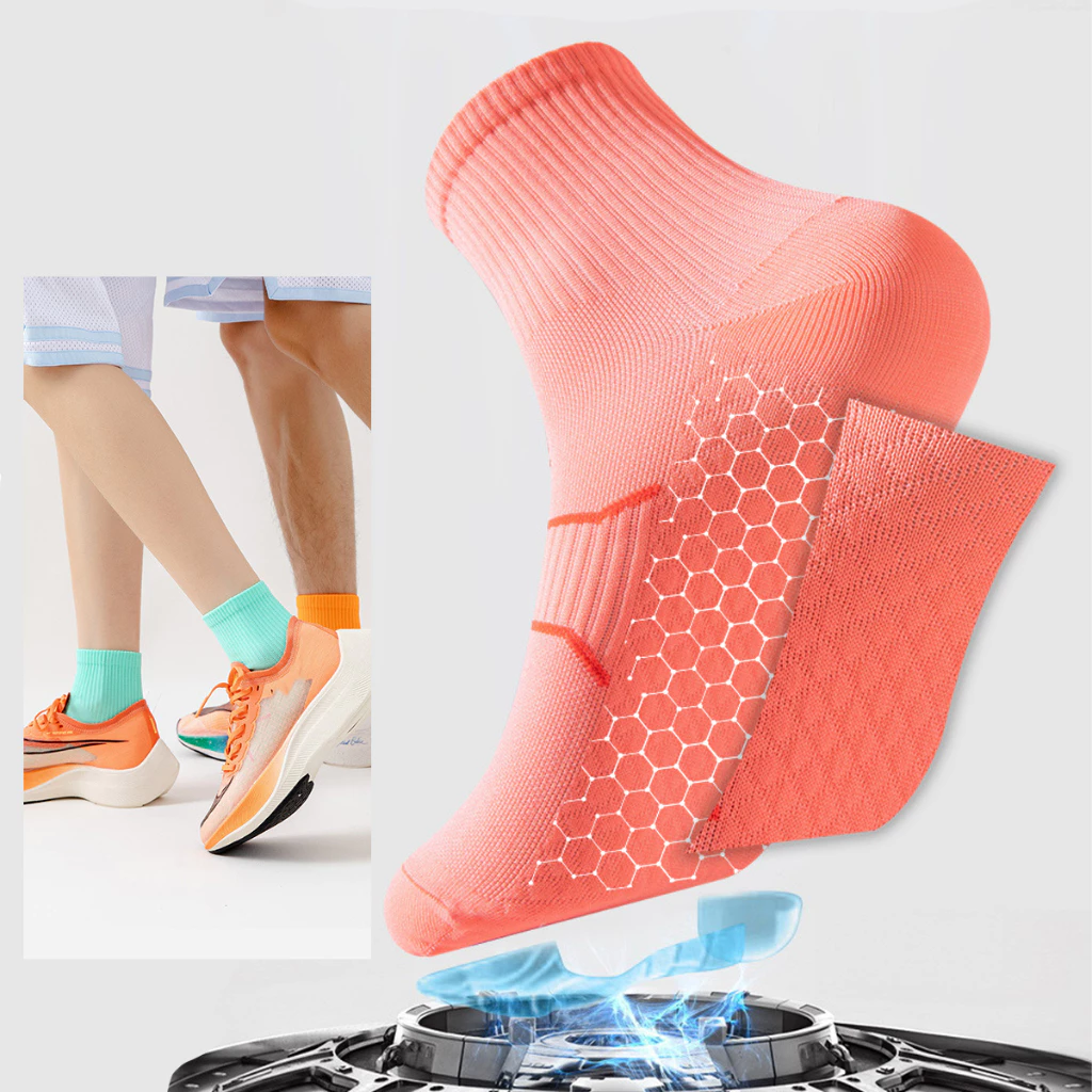 freshly launched Men's Cotton Running Five-Finger Socks Foot Dispensing Anti-slip Shock Absorption Sweat-absorbing Thickened 