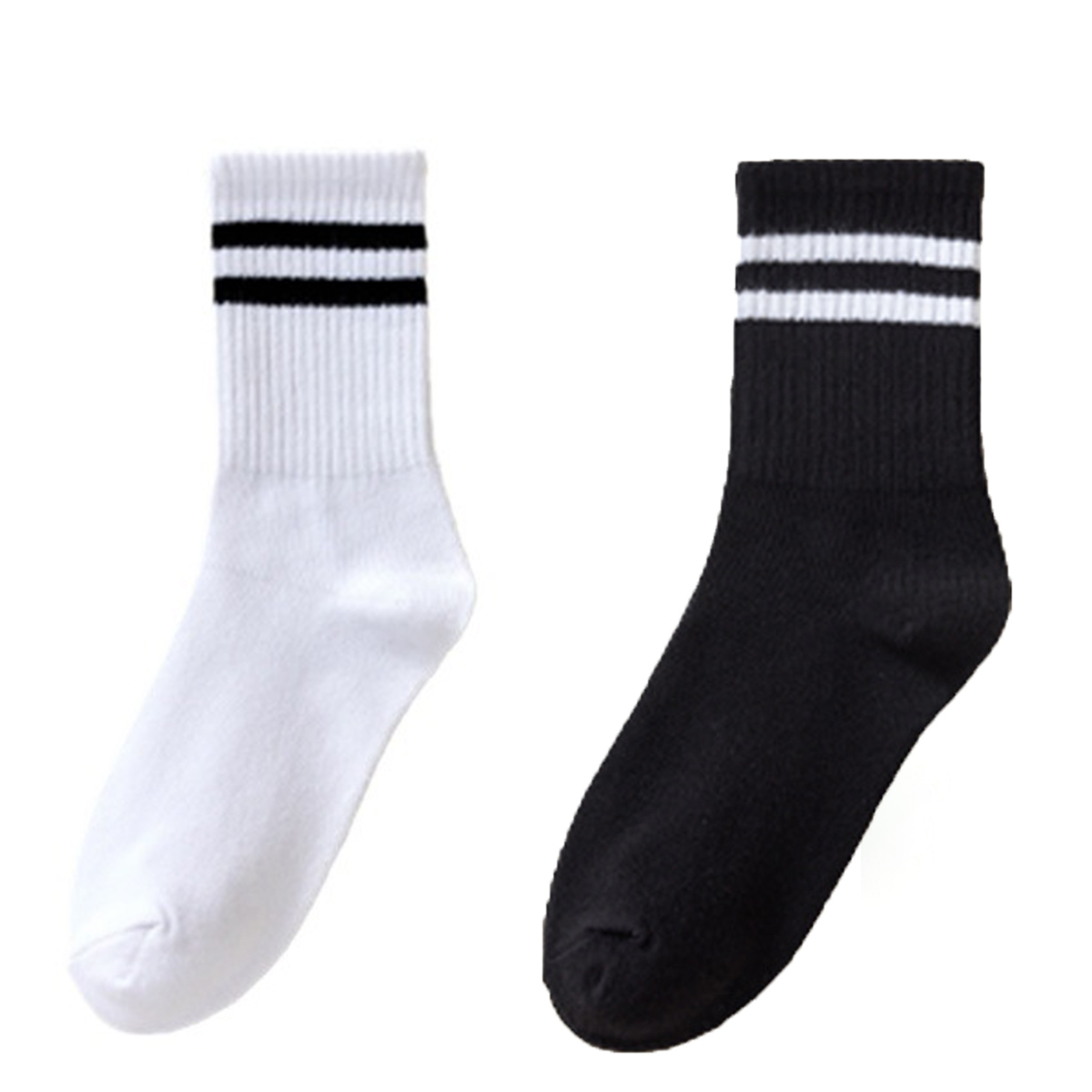 durable Women's Striped Casual Sports Breathable Mid-calf 
