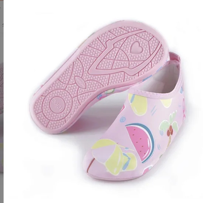 Custom Kids Swim Shoes Barefoot Quick-Dry Summer Beach Shoes Aqua Socks