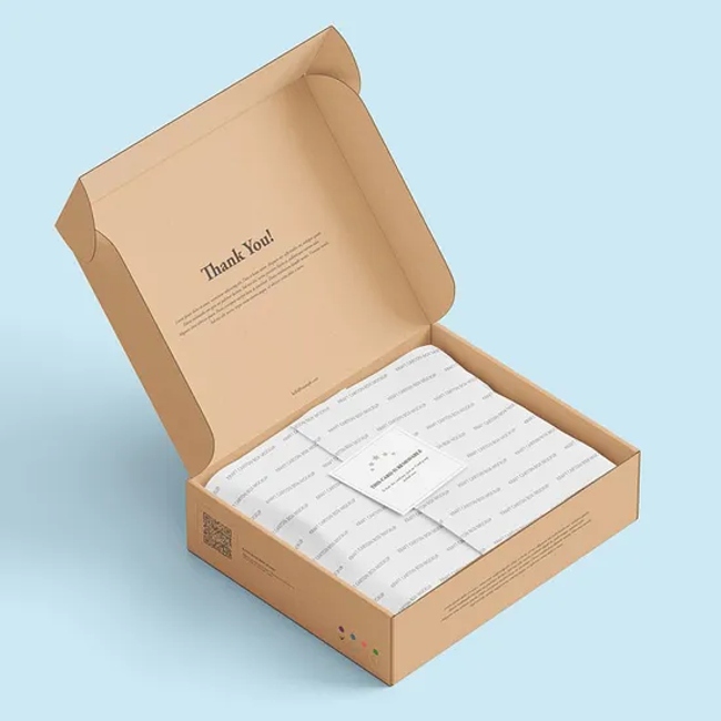 Custom Logo White/Kraft Packaging Kraft Corrugated Paper Mailer Shipping Boxes for Small Business