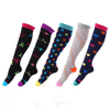 Custom Loose Solid Color Diabetic Socks Non Skid Knee Compression Socks for Women and Men